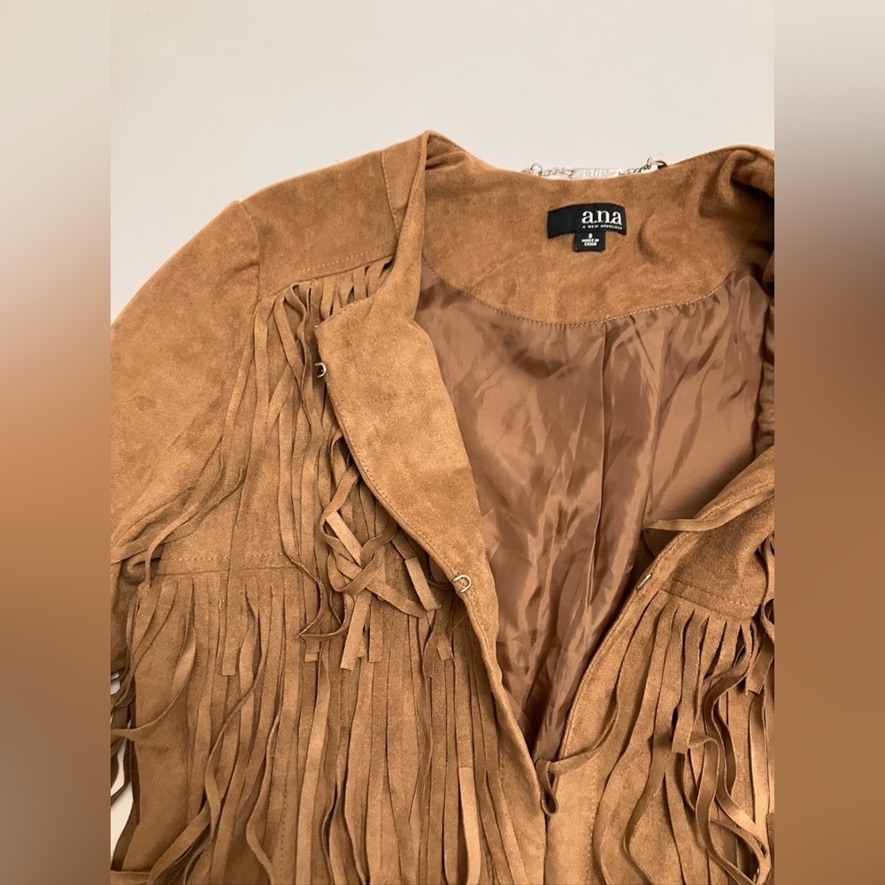 NWT A.N.A Faux suede fringe jacket! - Picture 4 of 6